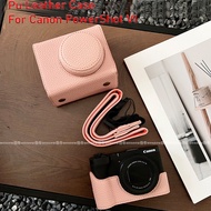 For Canon V1 Casing Luxurious Camera Case Leather Cover Bag Canon PowerShot V1 Shoulder Strap Camera
