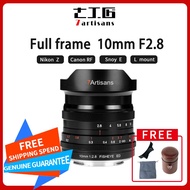 7artisans 10mm F2.8 Wide Angle Fisheye Full Frame Lens For Sony E Canon RF Nikon Z Fuji FX Panasonic Sigma L Leica L