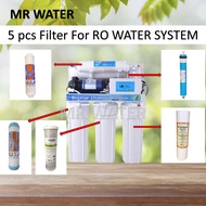 RO WATER SYSTEM  REPLACEMENT RO FILTER 5 PCS (SET)