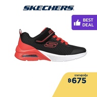 Skechers สเก็ตเชอร์ส รองเท้าเด็กผู้ชาย รองเท้าผ้าใบ Boys Microspec Max Gorvix Shoes - 403773L-BKRD Skech-Air Lightweight