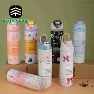 [enjoysea]24 Styles Owal Latest Collection of Styles Thermos Cup Large Capacity Straw Cup Portable C