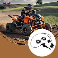 [Simhoa] Go Kart Brake Kit with Left Hand Master Cylinder Front Twin Calipers for Quad ATV UTV Golf 