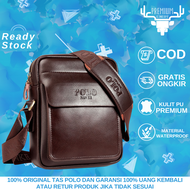 Tas Selempang POLO Tas Kulit Pria Kerja POLO Import Premium Waterproof Terbaru Tas Slempang Kulit PO