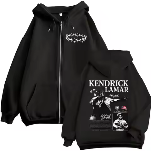 Rapper Kendrick Lamar They Not Like Us Zipper Hoodies Men Women Clothing Fashion Hip Hop Zip Up Hood