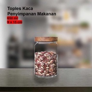 One Two Cups Airtight Glass Jar Canister Coffee Storage Wood Lid - SL01