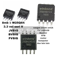 IC eeprom 8mb W25Q64 3.3volt ORI belum isi software
