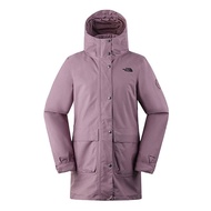 [THE NORTH FACE United States] Female DRYVENT Waterproof Two-Piece Long Jacket (Goose FP600) {Gray P