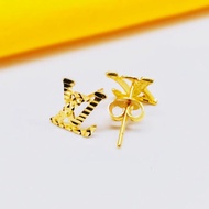 Bangkok Gold Earrings Cop 916 One Piece Read Gold Earrings 916