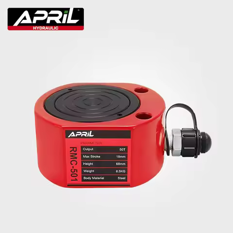 Super Thin Type Hydraulic Cylinder RMC-501 Hydraulic Lifting Jack Work Travel of 18mm Output 50 Tons