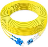 1Pcs 30 Meter Fiber Optic Patch Cord SC UPC to LC UPC, Duplex Single Mode Fiber Cable Jumper OS2 G65