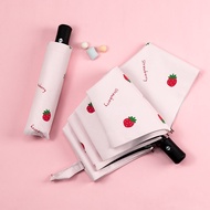 ¤℗Pelajar automatik versi Korea dari payung lipat gadis comel hujan dan pelindung sinar matahari pel