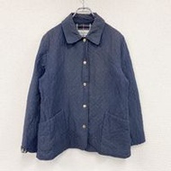 90年代二手Burberry絎縫夾克，復古款，藏藍色