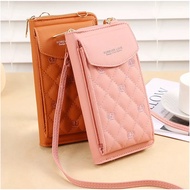 RYZEN Tas HP Selempang dompet Hp Pocket Wanita Motif Bordir Mahkota Premium