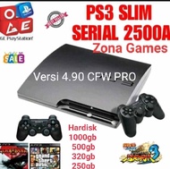 PS3 Slim Seri 25xx CFW Asli 1TB ,500GB,250GB, 320GB, 160GB Versi terbaru full set game VOID l