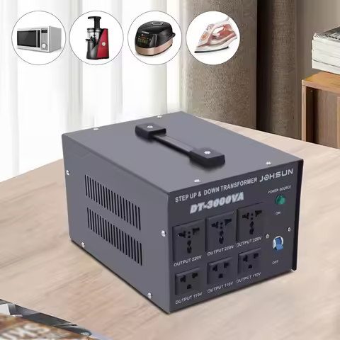 Voltage Converter Transformer Set 110V to 220V/220V to 110V Step Up/Down 3000W 13.6A Electrical Powe