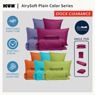 KUN AirySoft Plain Color Series, Clearance color; Pillowcase, Bolster Case, Fitted Bedsheet, Quilt C