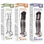 Pleasant Wing Dog Spike Braces Lengthened Vibrating Crystal Sleeve Male Penis Sleeve Adult Sex Produ