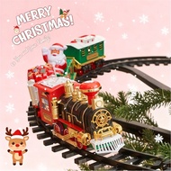 Electric Christmas Track Train Set Christmas Electric Music Rail Car Toys Kids Xmas Train Gift