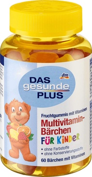 Mivolis Multivitamins for Children - Fruity Gummy Bears 60 pcs, Germany