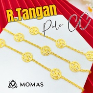 Rantai Tangan Polo CC  Emas 916 Original Gelang Emas 916 Tulen Rantai Tangan Emas 916 Bajet Murah Em