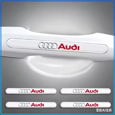 4Pcs Car Emblems Door Transparent Strip Anti-Collision Protection Strip For Audi A4 A3 A5 A6 A7 A8 Q