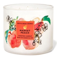 🔥🔥FAST SHIP | MARKET PEACH 3 WICK CANDLE | Bath and body Works