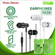 ROBOT RE20 HEADSET WIRED EARPHONE BASS SMARTPHONE ROBOT earphone wired RE20 / headset kabel ROBOT RE