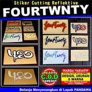 Reflective Cutting Sticker: "FOURTWNTY"