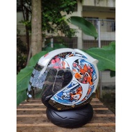 ZEUS HELMET ZS-609 WHITE KOI V2