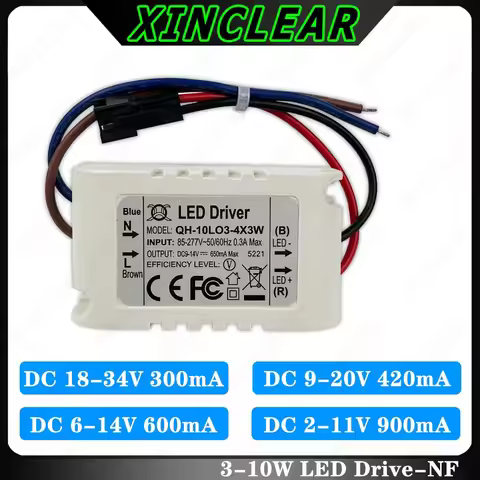 3W 5W 7W 8W 9W 10W LED Driver DC 2-11V 6-14V 9-20V 18-34V 900mA 600mA 420mA 300mA Lighting Transform