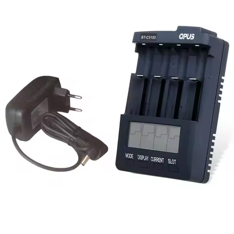 BT-C3100 4 Slots Smart Universal Battery Charger Adapter for Rechargeable Li-Ion Batteries EU PLUG-A