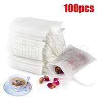 100Pcs Non-Woven Fabric Teabags 5.5 x 7CM Empty Scented Tea Bags With String Heal Seal Filter Paper 