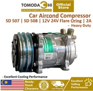 TOMODACHI Compressor Car Aircond Universal SD 507 SD 508 2A Pully 12V 24V Flare Oring Van Kereta