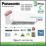 PANASONIC 1.0HP - 2.5HP R32 X-Deluxe Inverter Wall Mounted Air Conditioner CS/CU-XPU Series
