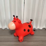Children Vaulting Horse Inflatable Toy Mount Extra Thick Giraffe with Music Outdoor Toy Rubber Horse
