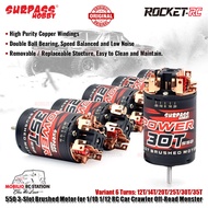 Surpass Hobby 550 3-Slot Brushed Motor 12T/14T/20T/25T/30T/35T for 1/10 1/12 RC Car Crawler Off-Road