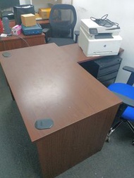 LAMEX深棕色L型辦公桌