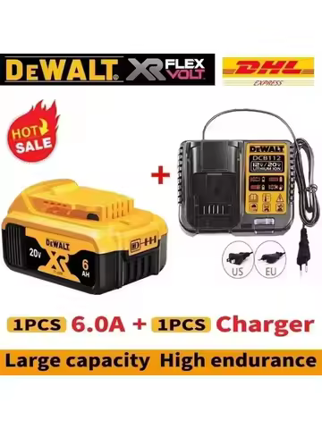 Batteried'origineDEWALT20 V, 5,0-6.0AH, batterie lithium-ion rechargeable,DCB115,DCB118, batterie d'