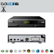 HD6800 DVB T2 DVB-C HEVC 265  Digital TV Tuner DVB-T2 H.265 HD Decoder Terrestrial TV Receiver EPG Set Top Box Youtube LAN Scart TV Receivers