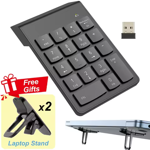 18-Key Wired Wireless Numeric Keypad USB 2.4G Mini Number Pad Digital Keyboard for IMac MacBook Air 