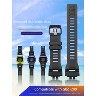 Waterproof Soft Rubber Strap For GBD-200 1 2 9 GBD200RD Double Convex Breathable Sport Unisex Watch 