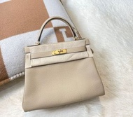 Hermes Kelly 28 風衣灰金