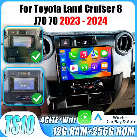 Car Radio Player Carplay Stereo Stereo Head Unit For Toyota Land Cruiser 8 J70 70 2023 - 2024 Wirele