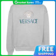 Versace | เสื้อสเวตเชิ้ตผู้ชายลายโลโก้เวอร์ซาเช่ เมดูซ่า สีเทาอ่อน 10139691A114011E090 271233