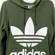ADIDAS ORIGINALS 經典復古 三葉草 LOGO 保暖 連帽 帽T 女版 軍綠色 S號 DH3139 CLT-W TP0_2505 TP0_25 #25母親節