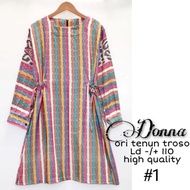 Dress Tenun Wanita Tunik Tenun Donna Batik Kerja Modern