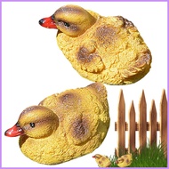 Duck Statue 2 Pieces Resin Floating Figurine Duck Shape Animal Statue for Lawn Backyard Porch Patio 