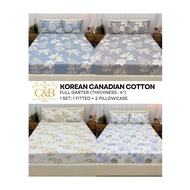 KOREAN CANADIAN COTTON BEDDINGS | FULL GARTER | 500TC