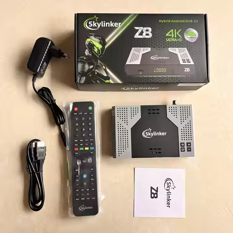 Global version Skylinker Z8 4k Ultra Hybrid Android dvb-S2 OTT+H.265 DVB-S2 Decoder Digital Satellit
