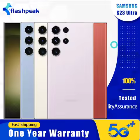 Original Samsung Galaxy S23 Ultra S918U1 5G Mobile Phone 6.6" AMOLED 8GB RAM 256GB ROM Snapdragon 8 